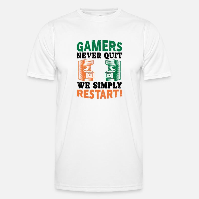 Gamers never quit Men's Functional T-Shirt