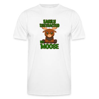 Abgelenkt von der Tierwelt und Natur des - Männer Funktions-T-Shirt - Weiß - Vorne - AI Model Male 178 dark (178cm)