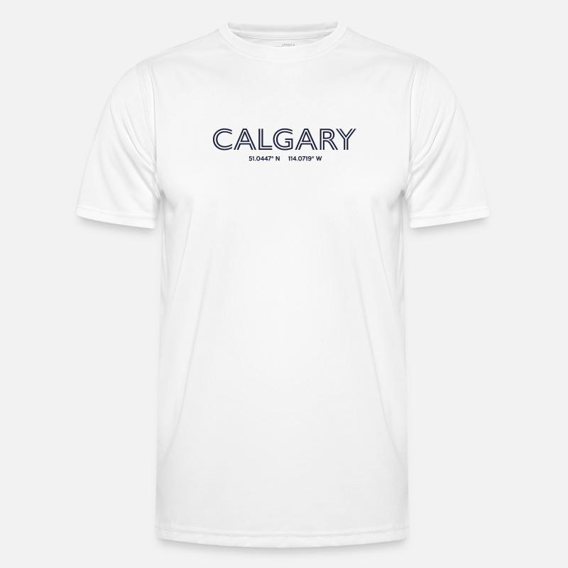Canada City Coordinates - Calgary Men's Functional T-Shirt