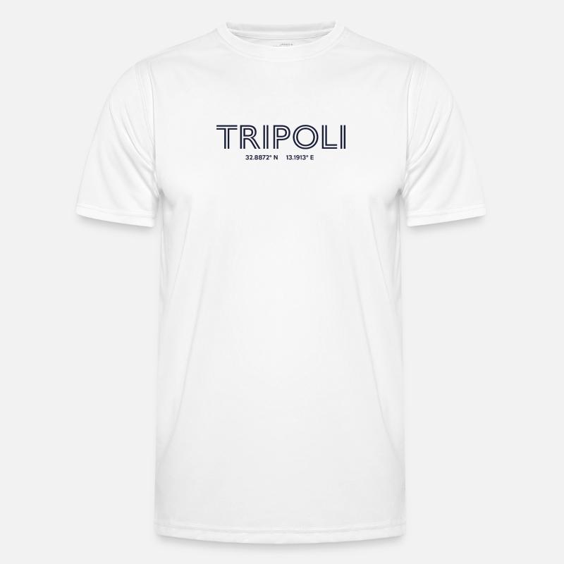 Libya City Coordinates - Tripoli Men's Functional T-Shirt