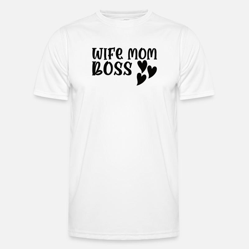 Mutter Ehefrau Boss Muttertag Beste Mama Frau Chef Männer Funktions-T-Shirt