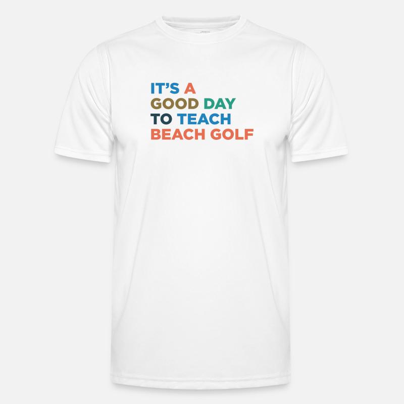 Teach Beach Golf Coach Men's Functional T-Shirt