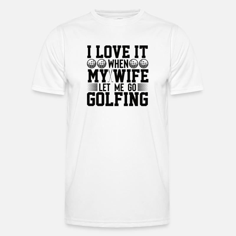Golf Ehefrau Golfspieler Golftasche Ehemann Ball Männer Funktions-T-Shirt