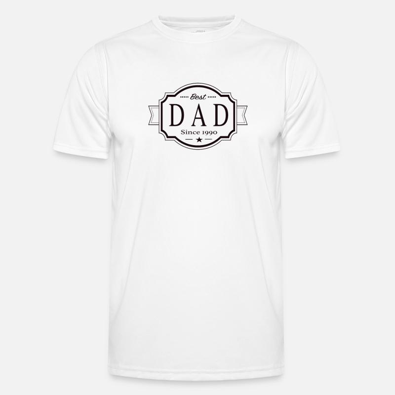 Bester Papa seit 1990 - Männer Funktions-T-Shirt - Weiß