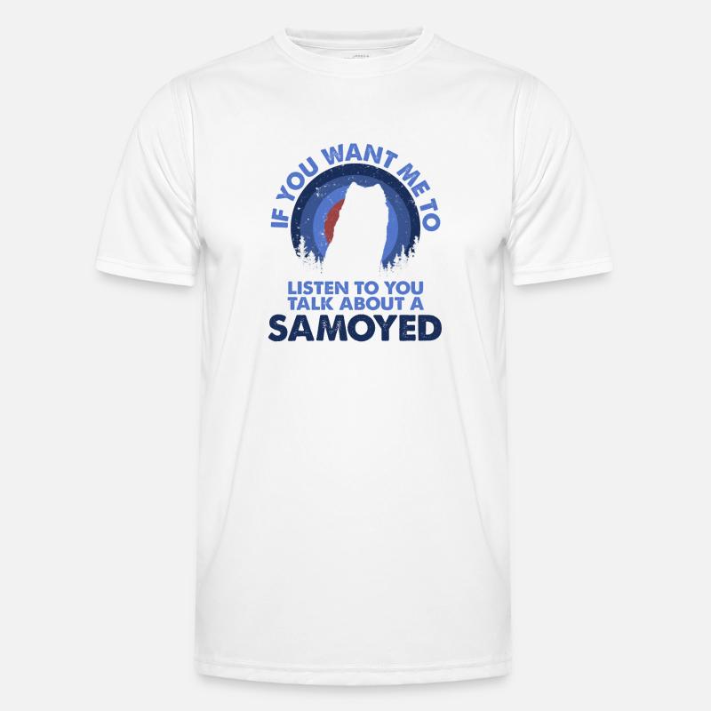 Sprechen Sie Über Hund Samoyed Männer Funktions-T-Shirt