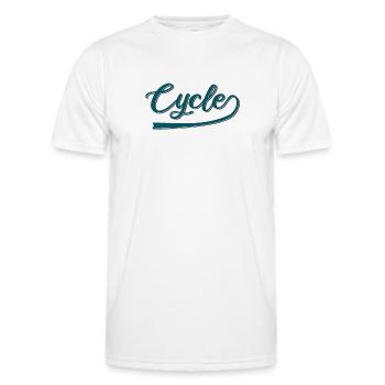Fahrrad - Männer Funktions-T-Shirt - Weiß - Vorne - AI Model Male 178 dark (178cm)