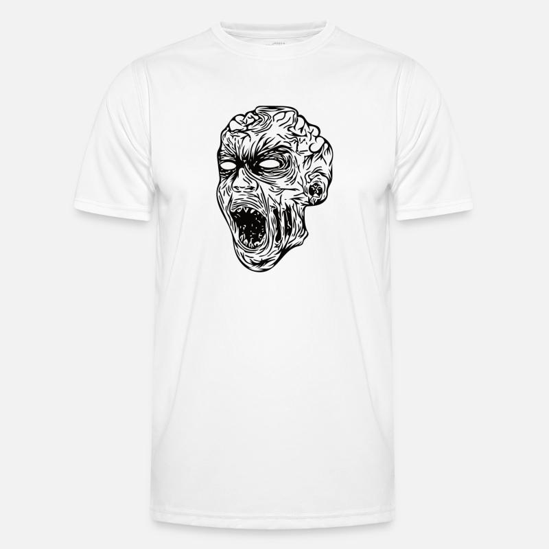 Zombie Head - Men's Functional T-Shirt - white
