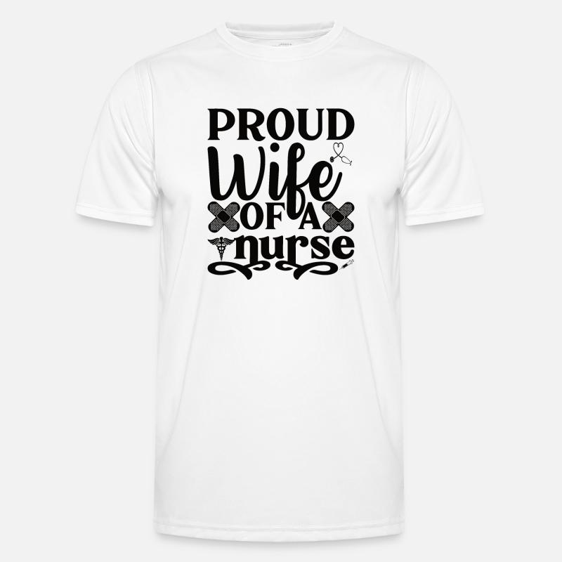 Ehefrau einer Krankenschwester - Männer Funktions-T-Shirt - Weiß