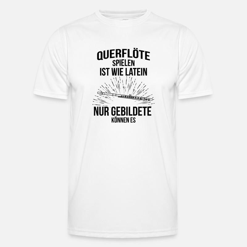 Querflöte Querflötenspieler Querflötist Männer Funktions-T-Shirt