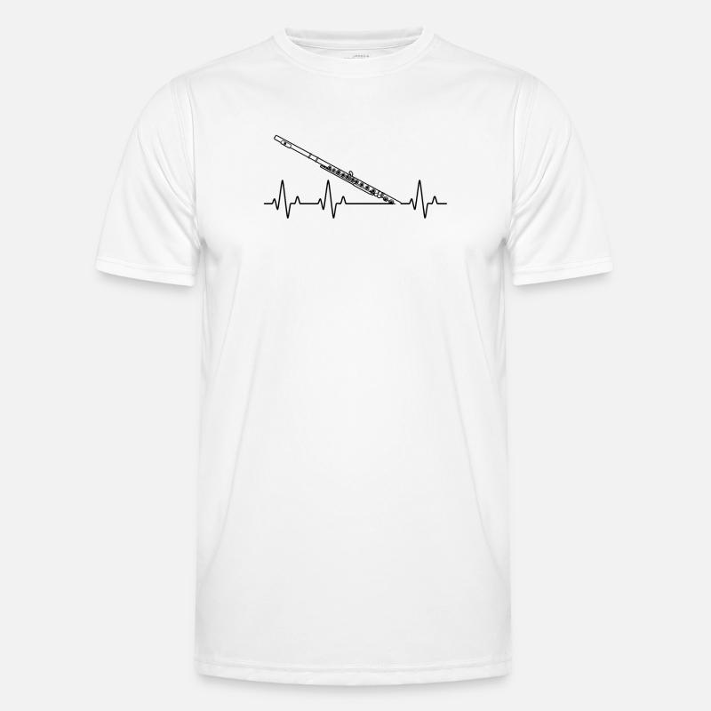 Querflöte Querflötenspieler Querflötist - Männer Funktions-T-Shirt - Weiß