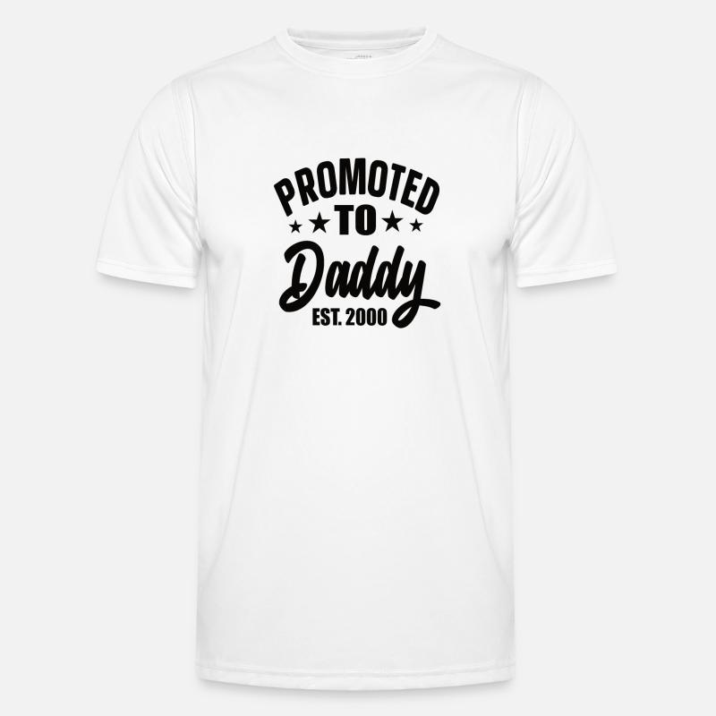 Promoted To Daddy Est 2000 - Men's Functional T-Shirt - white