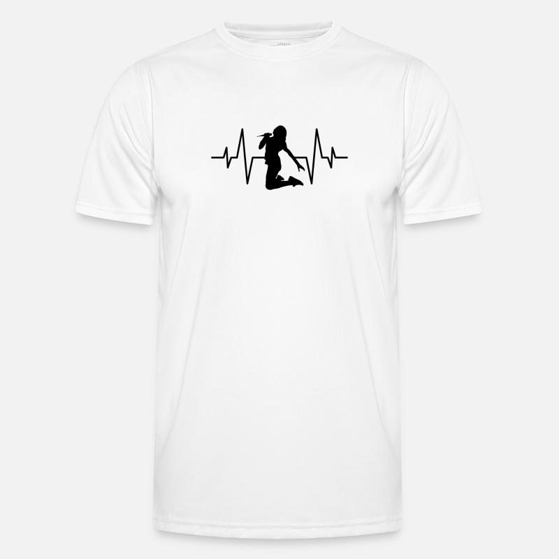 Singing singer heartbeat - Men's Functional T-Shirt - white