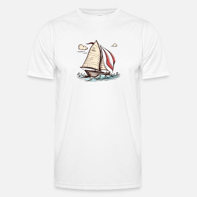 Boot Segelboot Segeln Männer Funktions-T-Shirt