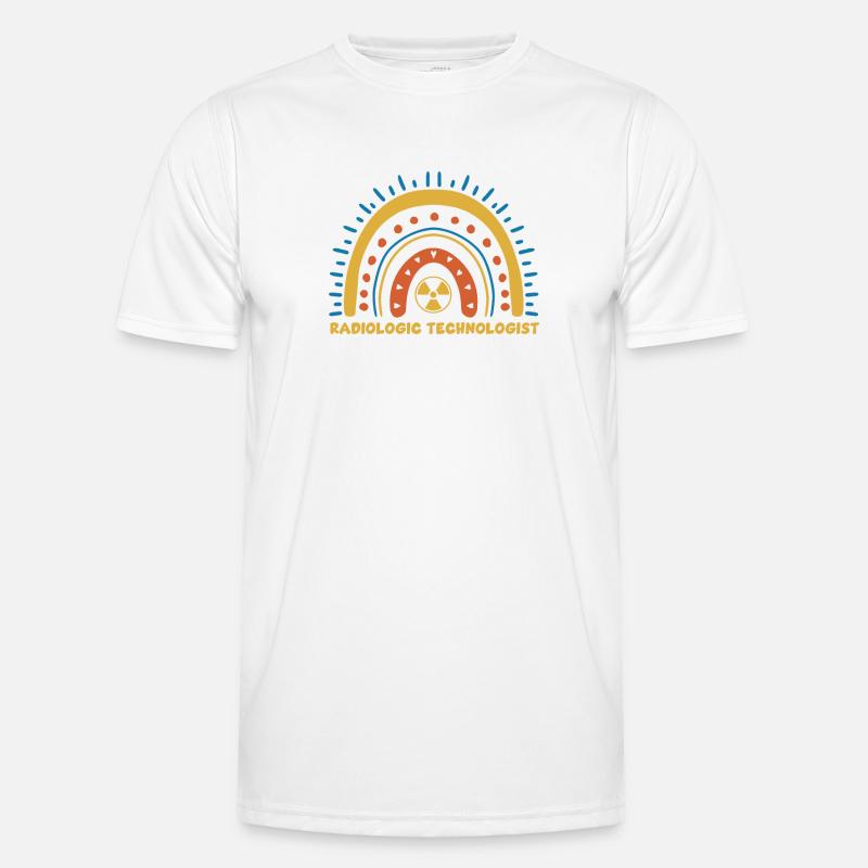 Cute radiology assistant rainbow - Men's Functional T-Shirt - white