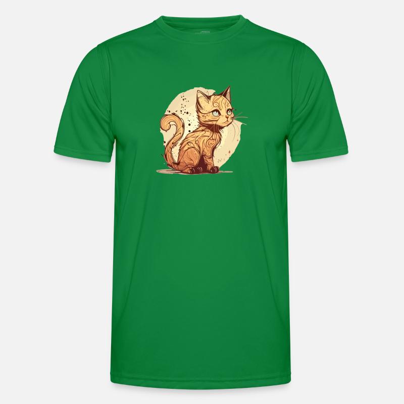 Cat in comic style Men's Functional T-Shirt