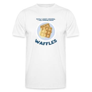 Ich denke an Waffeln Hobby Chef Sirup - Männer Funktions-T-Shirt - Weiß - Vorne - AI Model Male 178 dark (178cm)