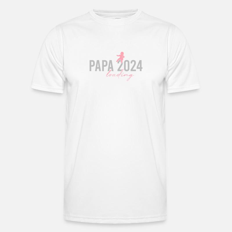 Dad 2024 loading - Men's Functional T-Shirt - white
