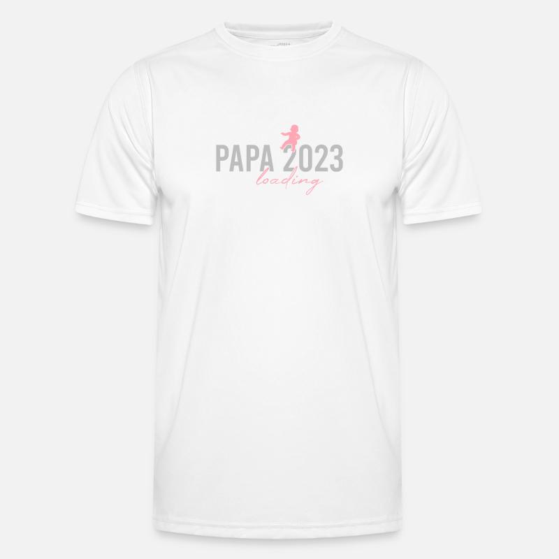 Papa 2023 loading - Männer Funktions-T-Shirt - Weiß