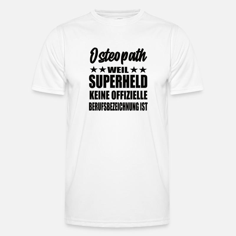 Osteopath Superheld Spruch Männer Funktions-T-Shirt