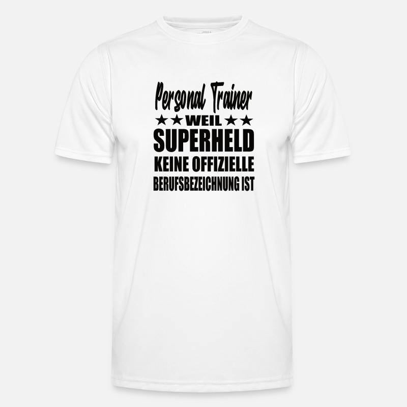 Personal Trainer Superheld Spruch Männer Funktions-T-Shirt