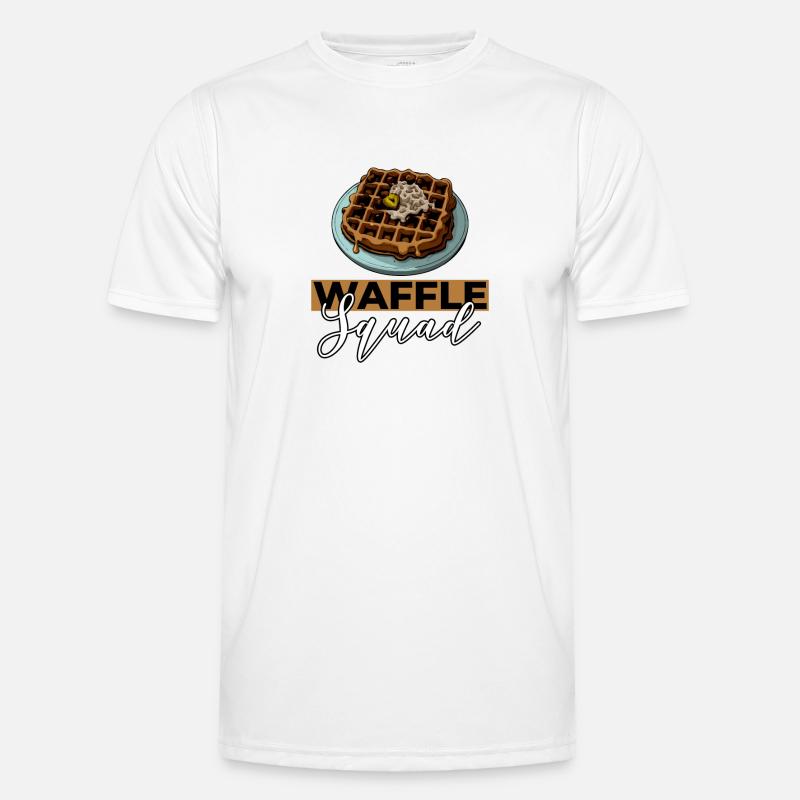 Waffle Squad Ironischer Spruch Team Waffles Hobby Männer Funktions-T-Shirt