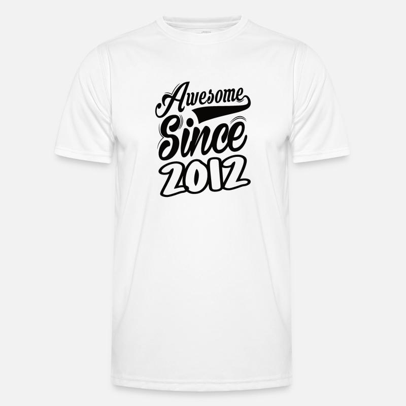 Awesome Since 2012 - Men's Functional T-Shirt - white