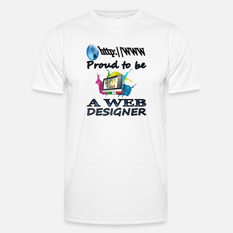 Ich bin Web designer Web-Entwickler Geschenkidee Männer Funktions-T-Shirt
