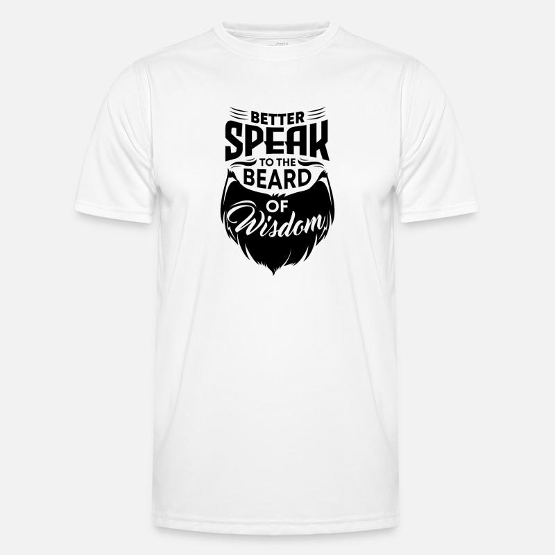 Bärtiger Kerl Gesichtsbehaarung Schnurrbart Bart Männer Funktions-T-Shirt