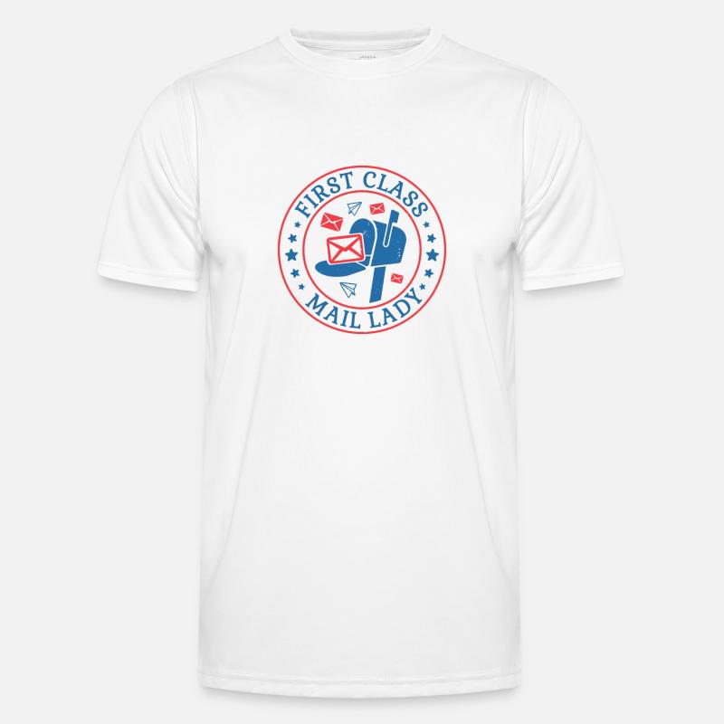 Postbote Postbotin Post Briefträger - Männer Funktions-T-Shirt - Weiß