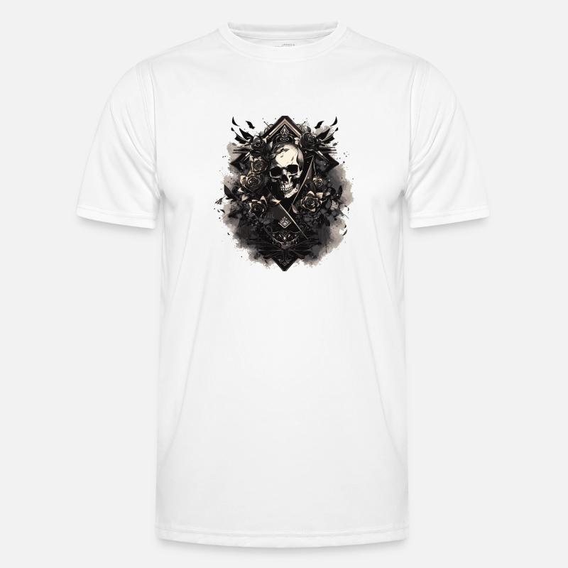 Skull Skull Skulls Skull Skeleton - Men's Functional T-Shirt - white