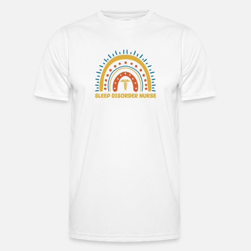 Schlaflabor Krankenschwester Boho Regenbogen - Männer Funktions-T-Shirt - Weiß