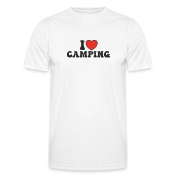 I love Camping - Männer Funktions-T-Shirt - Weiß - Vorne - AI Model Male 178 dark (178cm)