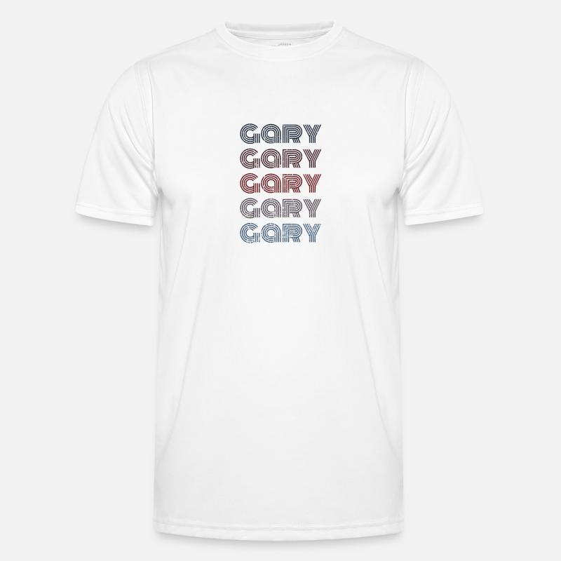 70s Retro Name Vintage Personalized Gary - Men's Functional T-Shirt - white