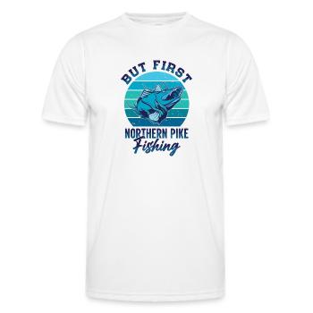 Fisherman Fisherman Fisherman Nordic Pike - Men's Functional T-Shirt - white - Front - AI Model Male 178 dark (178cm)