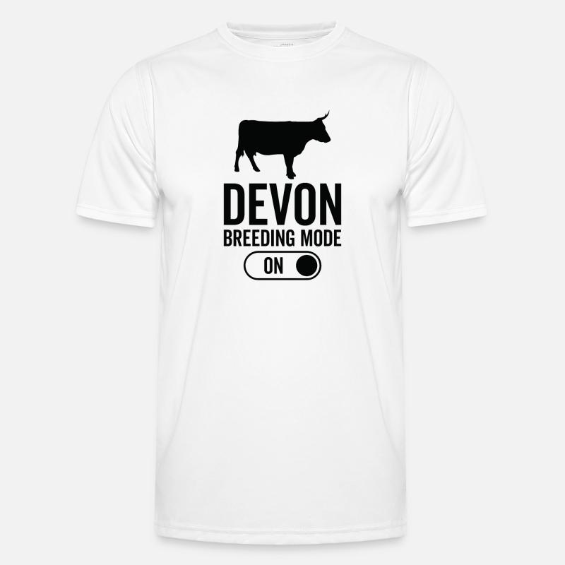 Cow breeding mode on - Devon - Men's Functional T-Shirt - white