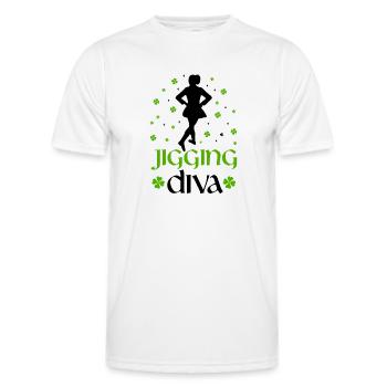 Danse irlandaise Danse irlandaise - T-shirt sport Homme - blanc - Devant - AI Model Male 178 dark (178cm)