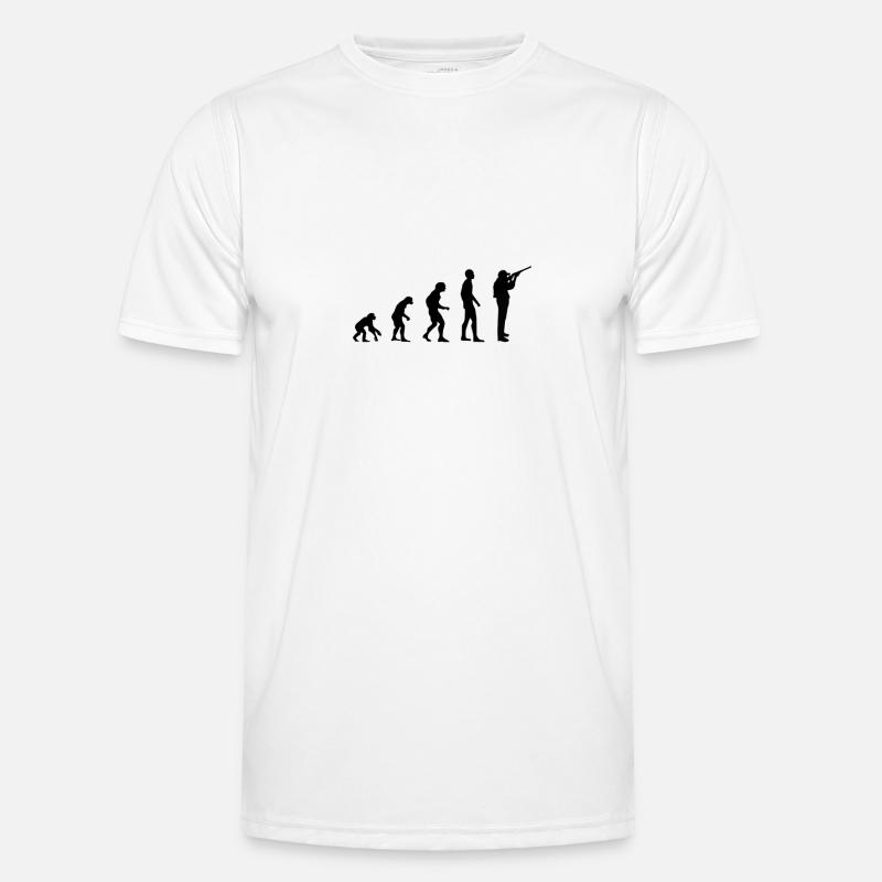 Evolution Hunting Jagd Jäger - Männer Funktions-T-Shirt - Weiß