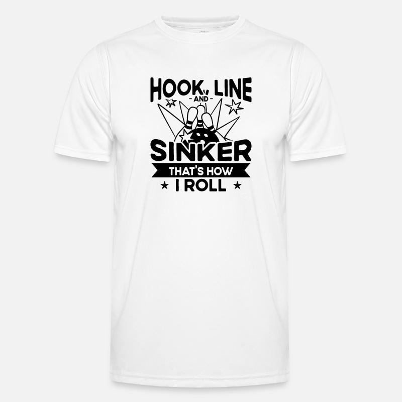 Hook Line and Sinker - Bowling - Men's Functional T-Shirt - white