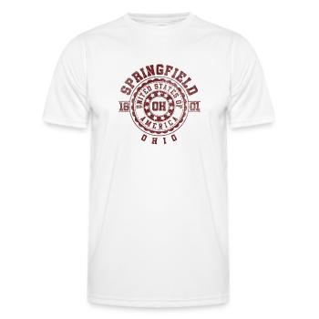 Springfield OH | Ohio Souvenir & Geschenk - Männer Funktions-T-Shirt - Weiß - Vorne - AI Model Male 178 dark (178cm)