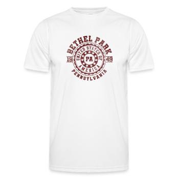 Bethel Park, Pennsylvanie | Pennsylvanie - & Cadeau - T-shirt sport Homme - blanc - Devant - AI Model Male 178 dark (178cm)