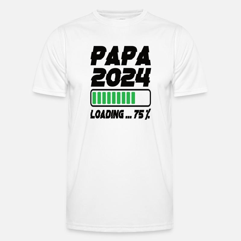 Papa 2024 Loading - Männer Funktions-T-Shirt - Weiß