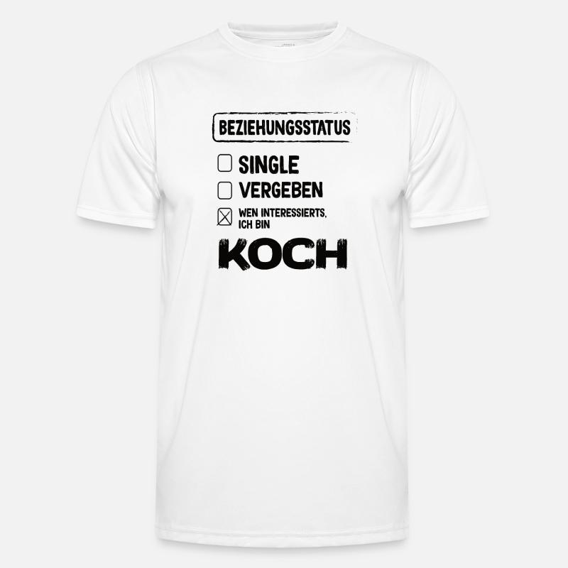 Koch Beziehungsstatus Männer Funktions-T-Shirt