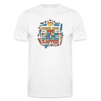 Parents Écolier École primaire Première classe Inscription - T-shirt sport Homme - blanc - Devant - AI Model Male 178 dark (178cm)
