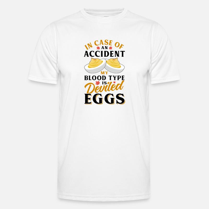 Teufelsei Spruch - Männer Funktions-T-Shirt - Weiß