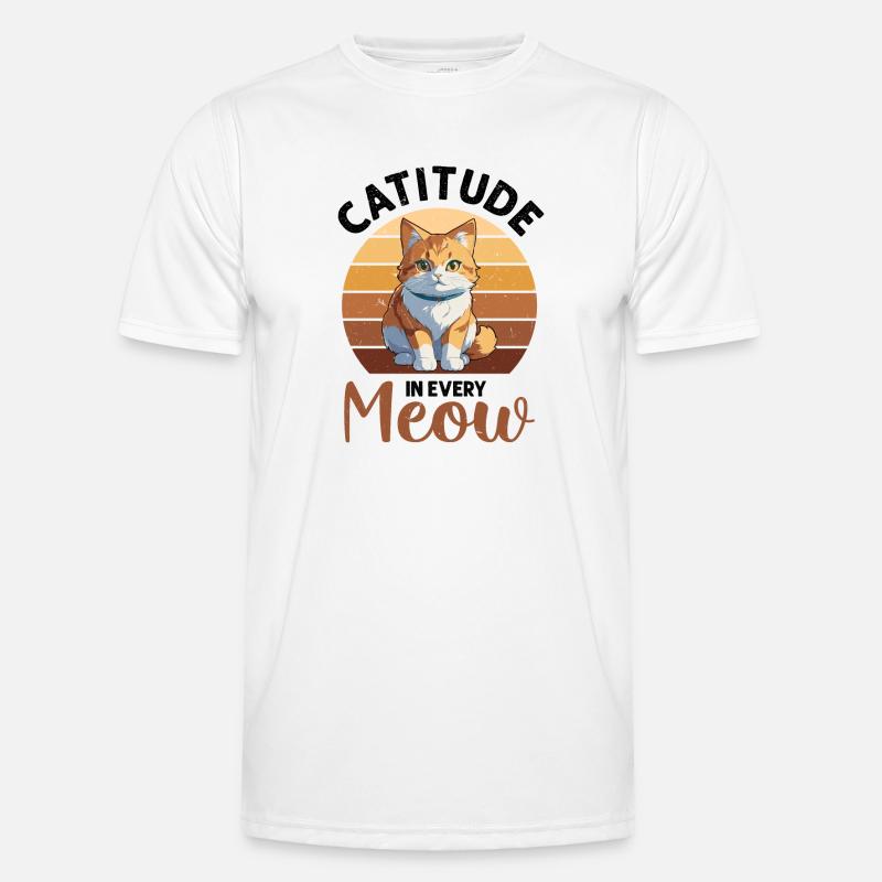 Witziger Katzen Spruch Männer Funktions-T-Shirt