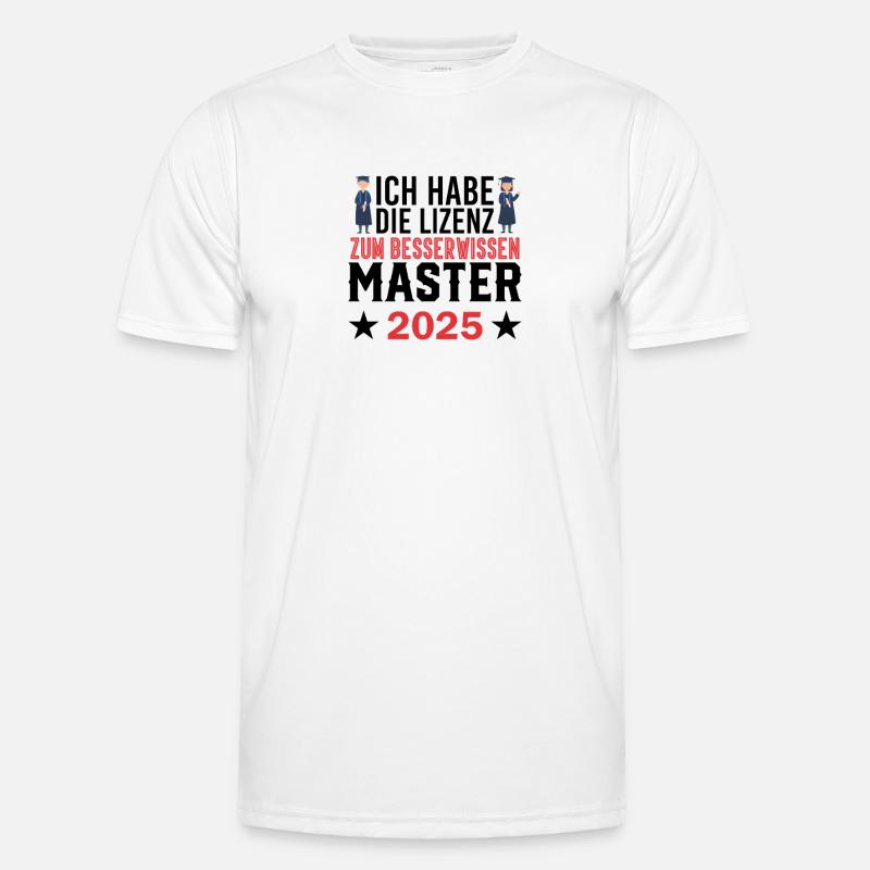 Master 2025 Masterabschluss Sponsion Graduation Männer Funktions-T-Shirt