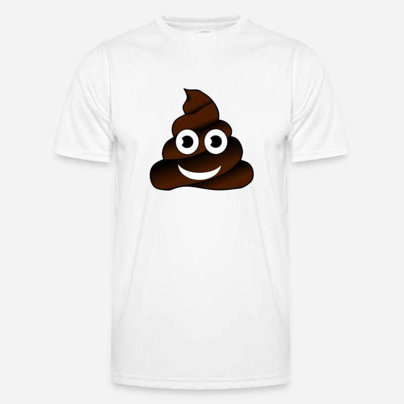 Scheisse Scheisshaufen Lachgesicht Geschenkidee Männer Funktions-T-Shirt