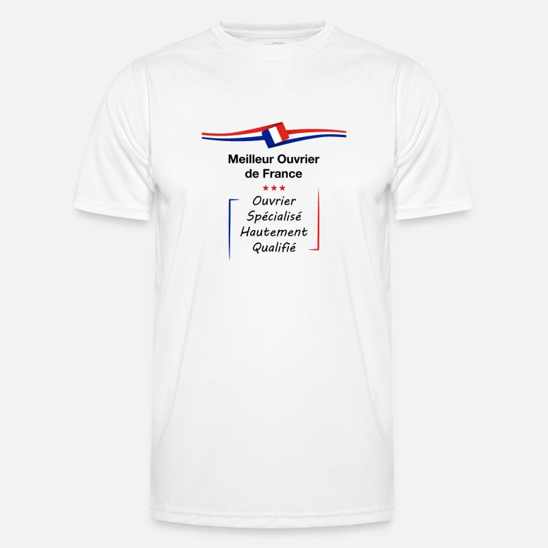 Bester Arbeiter Frankreichs MOF - Männer Funktions-T-Shirt - Weiß