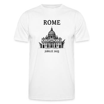 Rome Jubilee 2025 - Pilgrims of Hope - Men's Functional T-Shirt - white - Front - AI Model Male 178 dark (178cm)