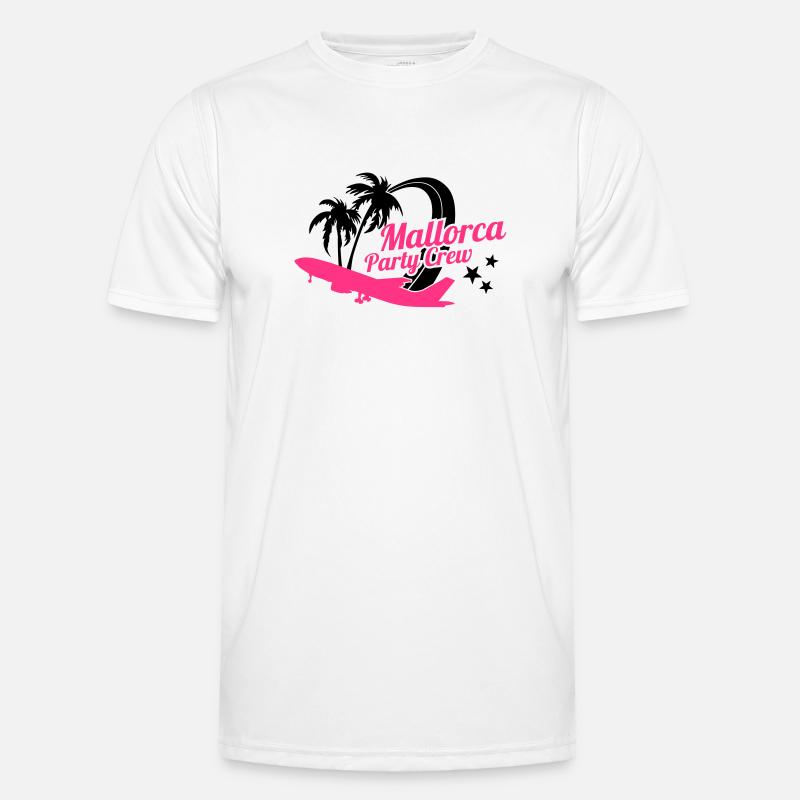 Mallorca Party Crew - Men's Functional T-Shirt - white